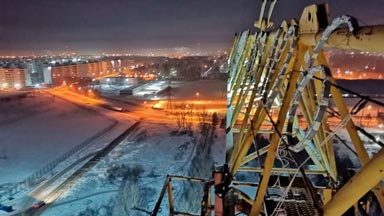 Реклама на стреле крана 